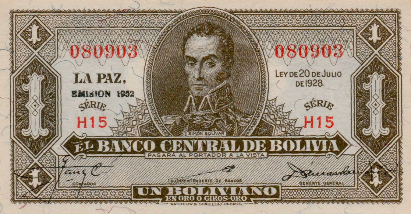 Bolivia 1 1928 UNC P-128/c1